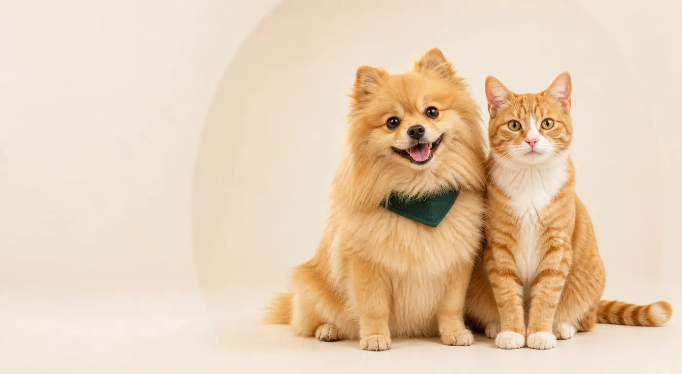 Un chien et un chat heureux